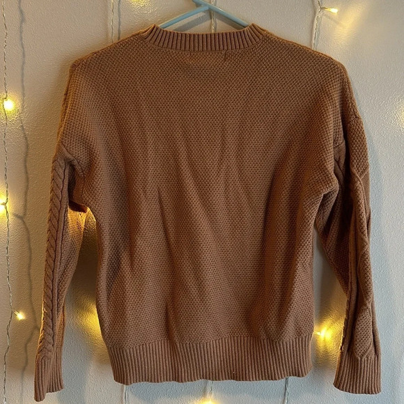 Philosophy Cable Knit Sweater - Tan​​​ - Picture 2 of 2